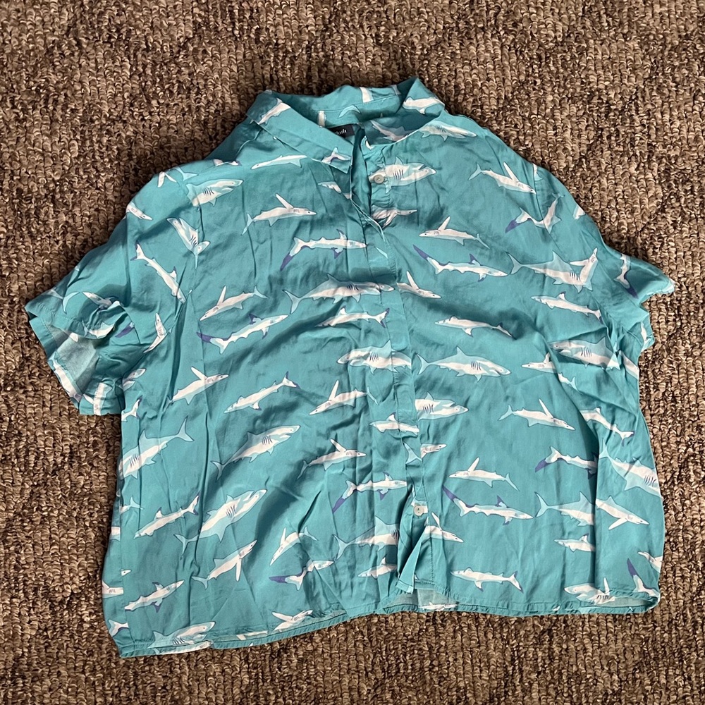 ModCloth Button Up Shark Top